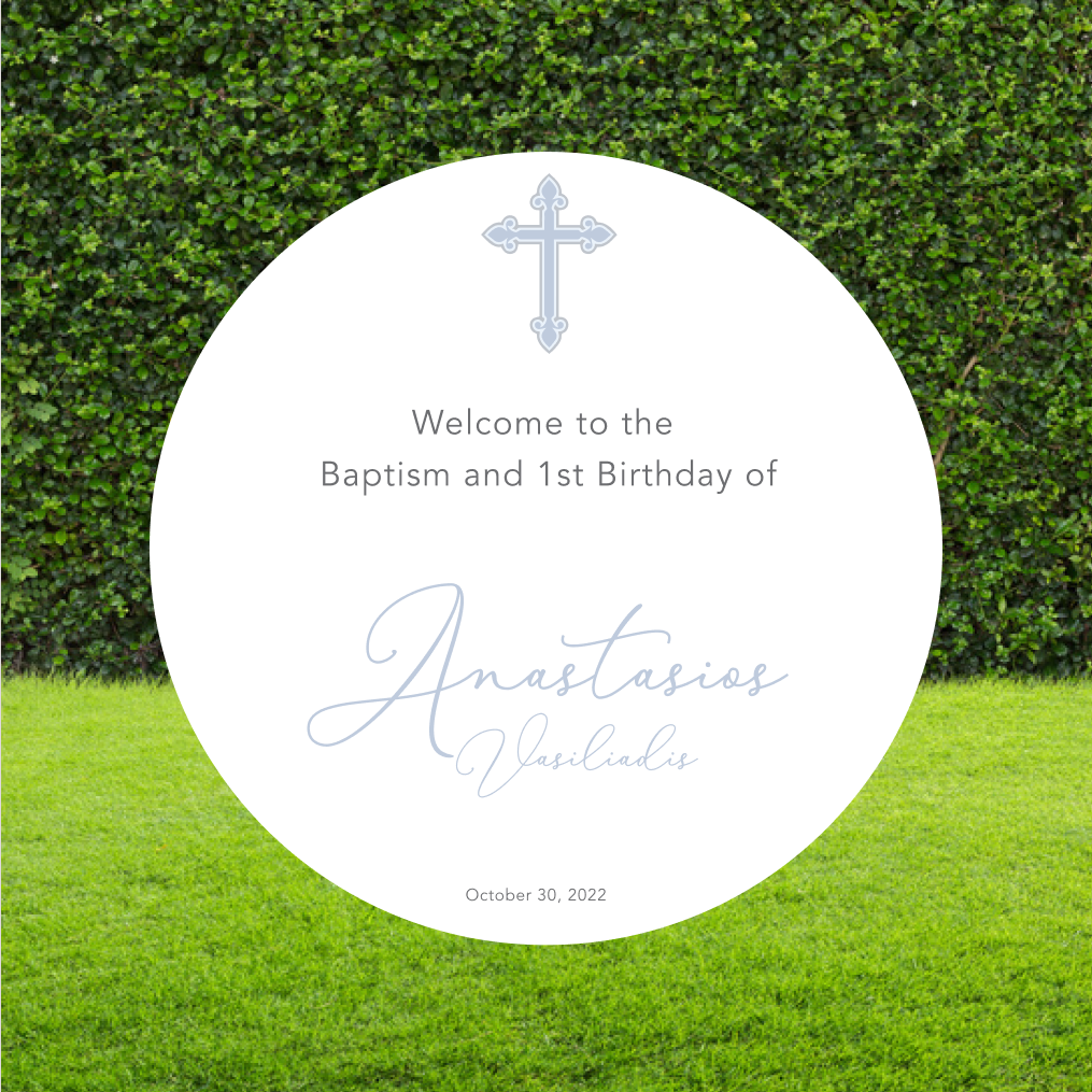 Round Welcome Sign - Customised