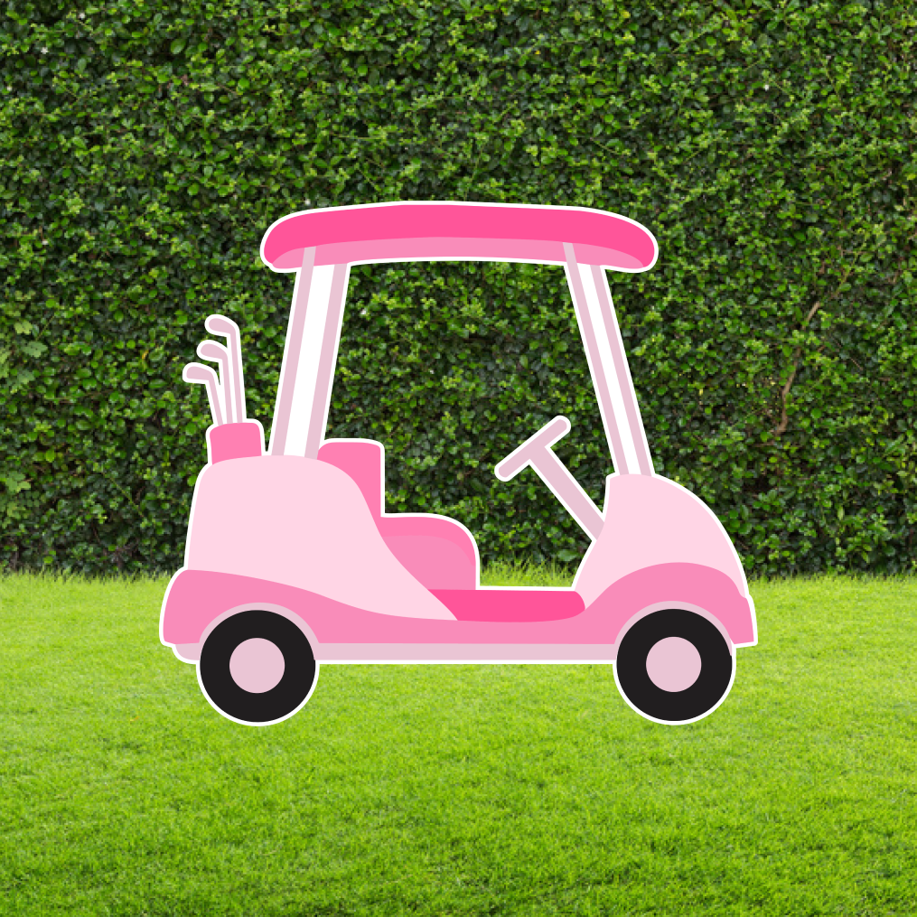 Pink Golf Cart Party Prop