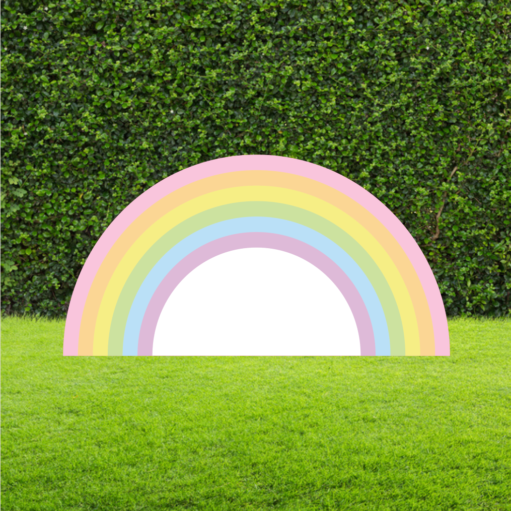 Pastel Rainbow Cut Out