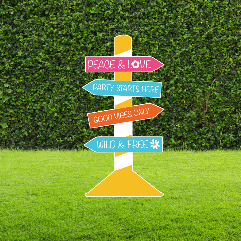 Festival Sign Post Party Prop Cut Out