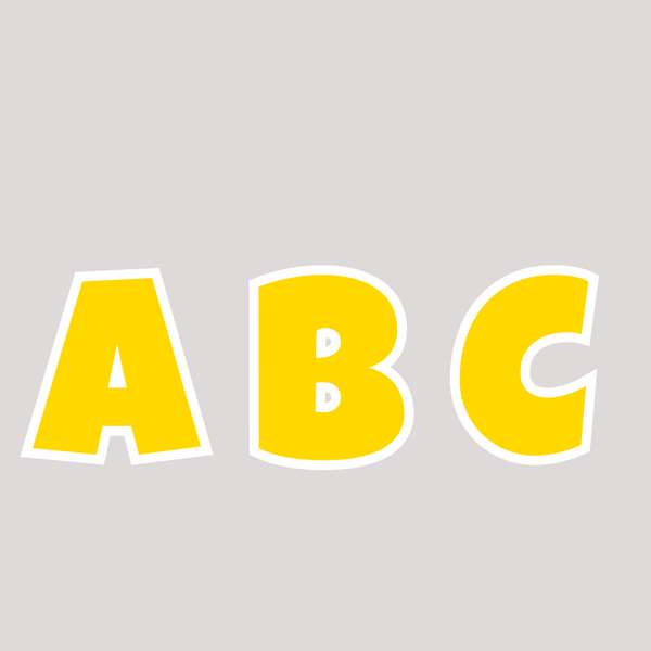 Bright Colour Letters Yellow- Customise Your Sign