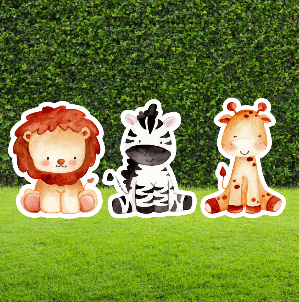 Watercolour Safari Animal Cut Out Set