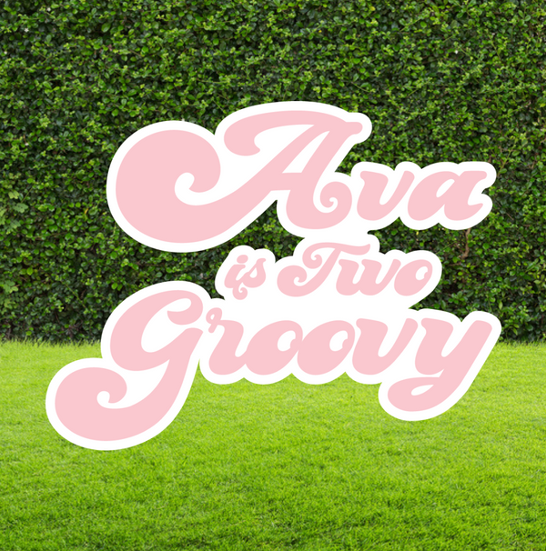 Two Groovy Birthday Sign- Custom Sign