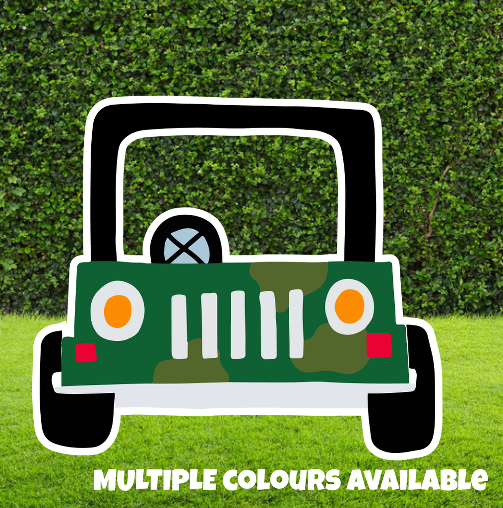 Camo Safari Jeep Selfie Frame
