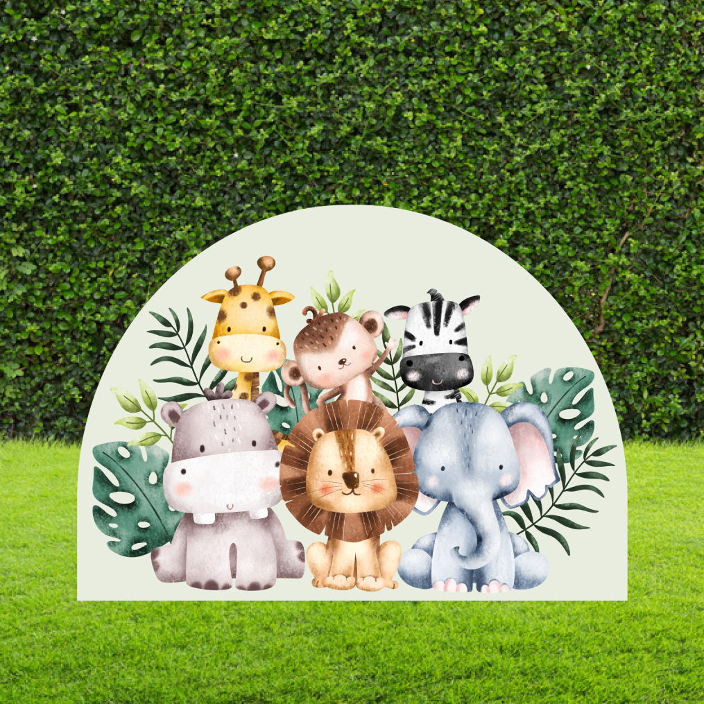Watercolour Safari Animal Mini Arch
