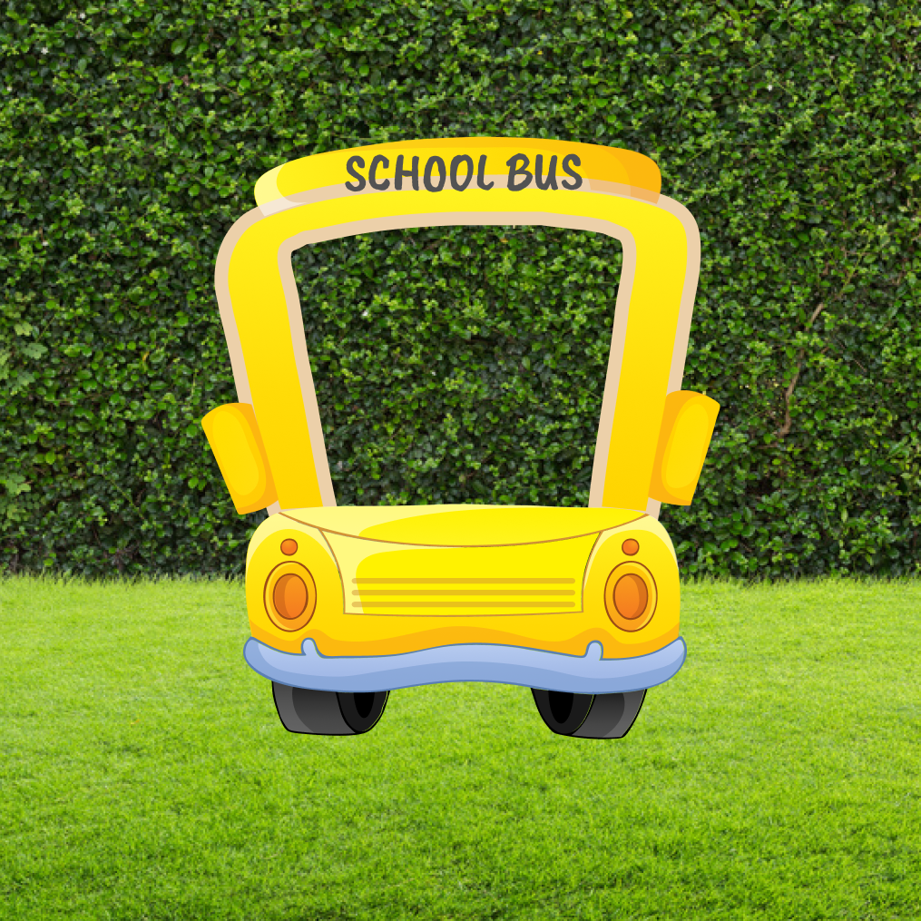 School Bus Selfie Frame