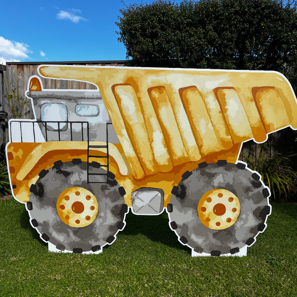 Watercolour Dump Truck Party Prop Cut Out